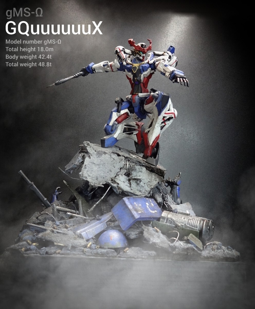 ジークアクス GQuuuuuuX 塗装済み完成品 HG ジオラマベース台 ジークアクス GQuuuuuuX 塗装済み完成品 HG ジオラマベース台