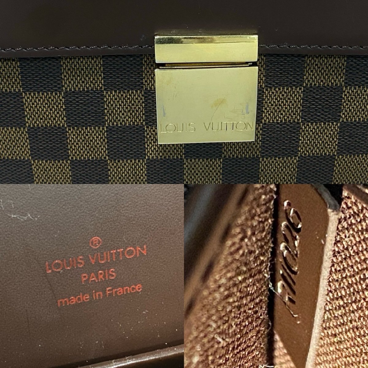 極 美品 LOUIS VUITTON ルイヴィトン アルトナ GM ダミエ レザー 本革 ビジネスバッグ ブリーフケース ハンドバッグ ブラウン 46819