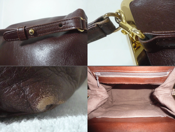 アリスバーリー　Aylesbury　レザー　ダークブラウン　がま口　リュックサック　レディース_画像3