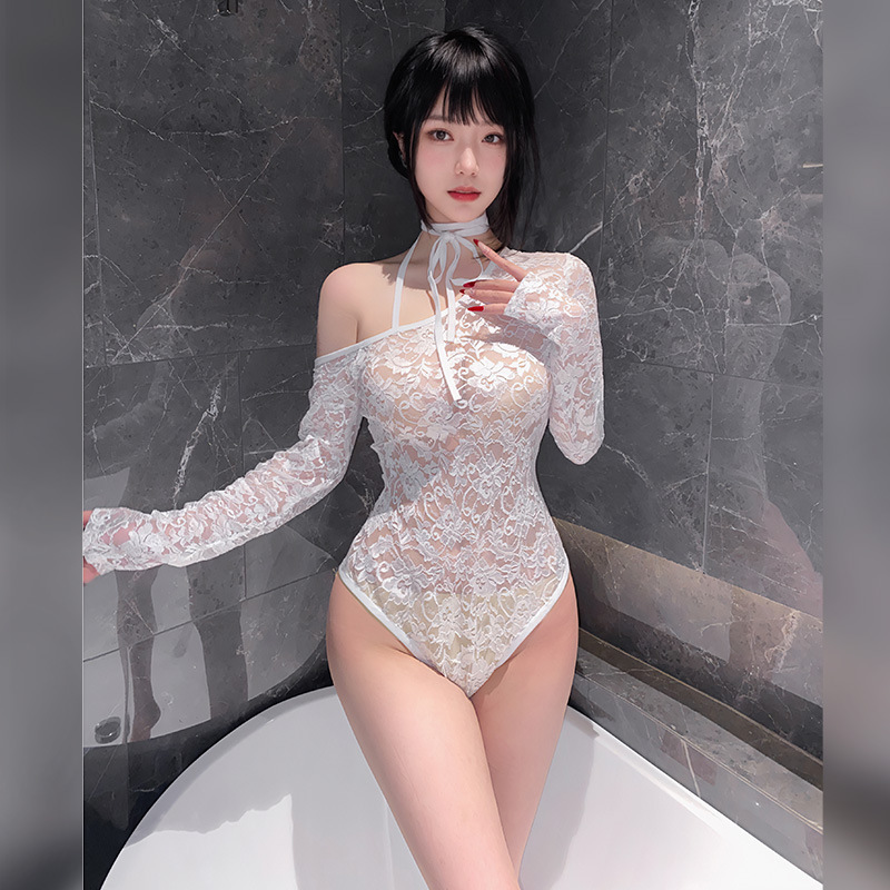 新入荷新作 超セクシーコスプレウェア　花柄レース　オープンクロッチ　ハイレグレオタード　ミニスカート女教師秘書セクシーランジェリー