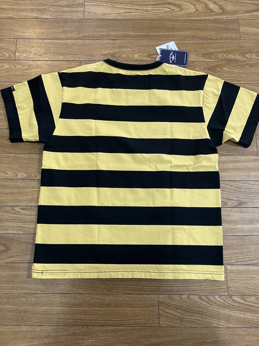 THE FLAT HEAD FN-THB-002 BORDER TEE BLK/マスタード 38サイズ