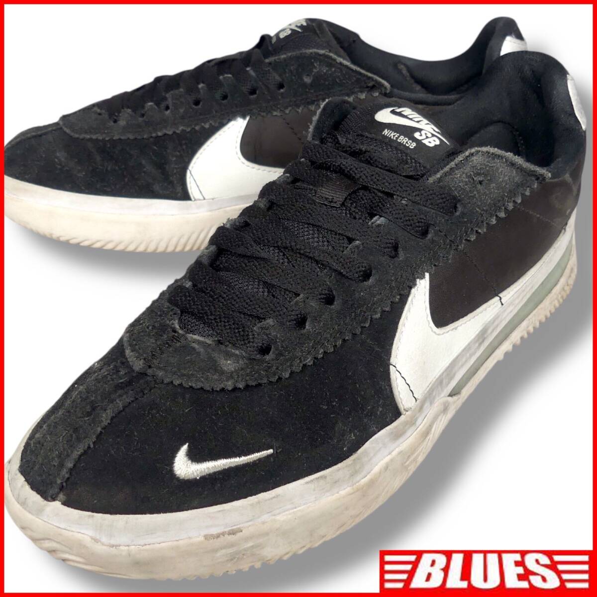 即決★NIKE★28cm レザースニーカー ナイキ SB エスビー メンズ 10 黒 本革 ウォーキングシューズ 本皮 スニーカー 革靴 アウトドア