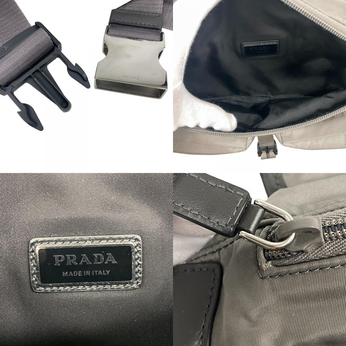 PRADA プラダ 2VH174 Re-Nylon ナイロン ボディバッグ グレー PRADA プラダ 2VH174 Re-Nylon ナイロン ボディバッグ グレー