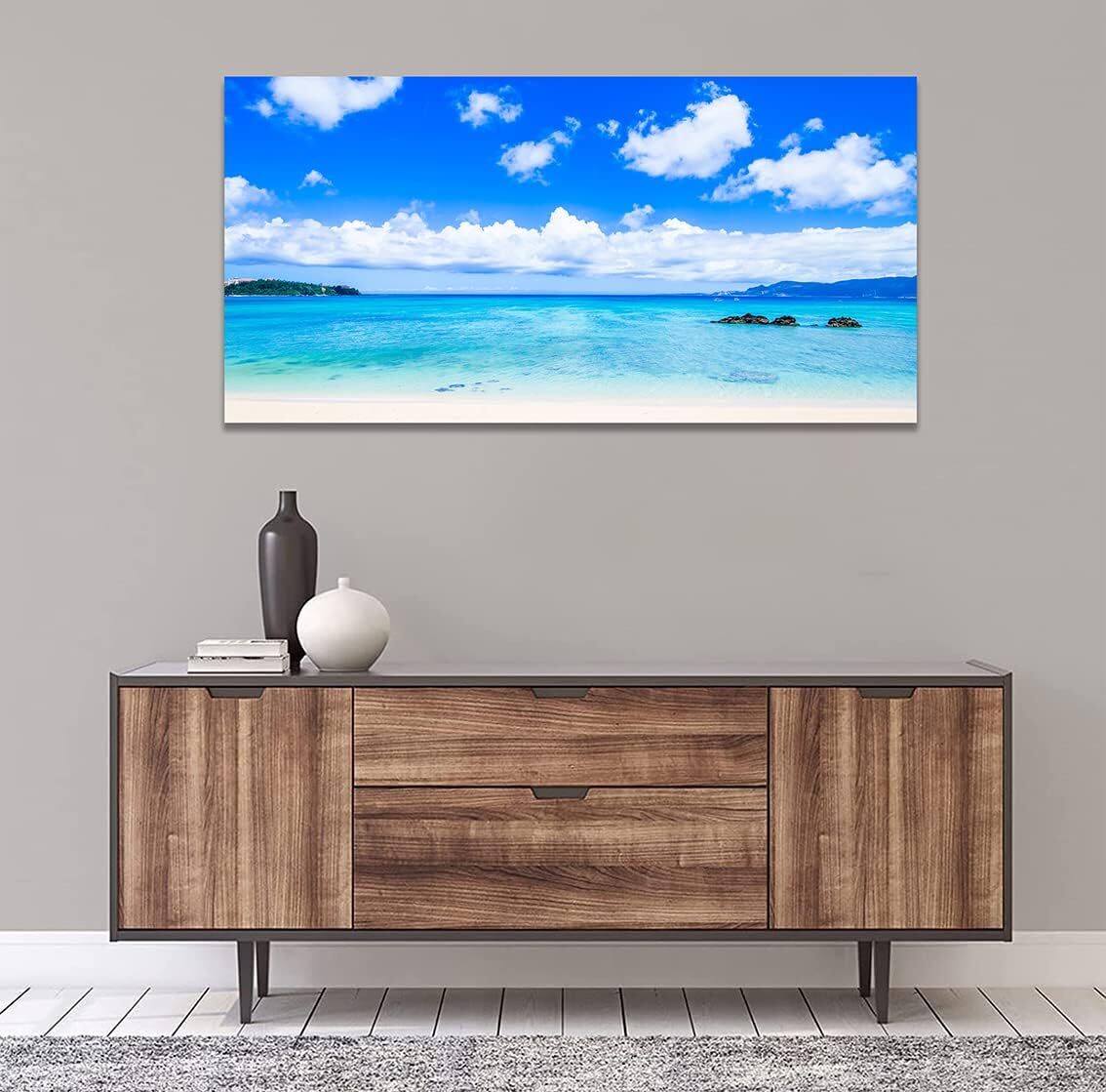  искусство panel картина 40x80cm синий море постер пейзаж орнамент . салон орнамент дерево рамка-оправа имеющий конечный продукт стена. . орнамент часть магазин украшение фон картина стена искусство 