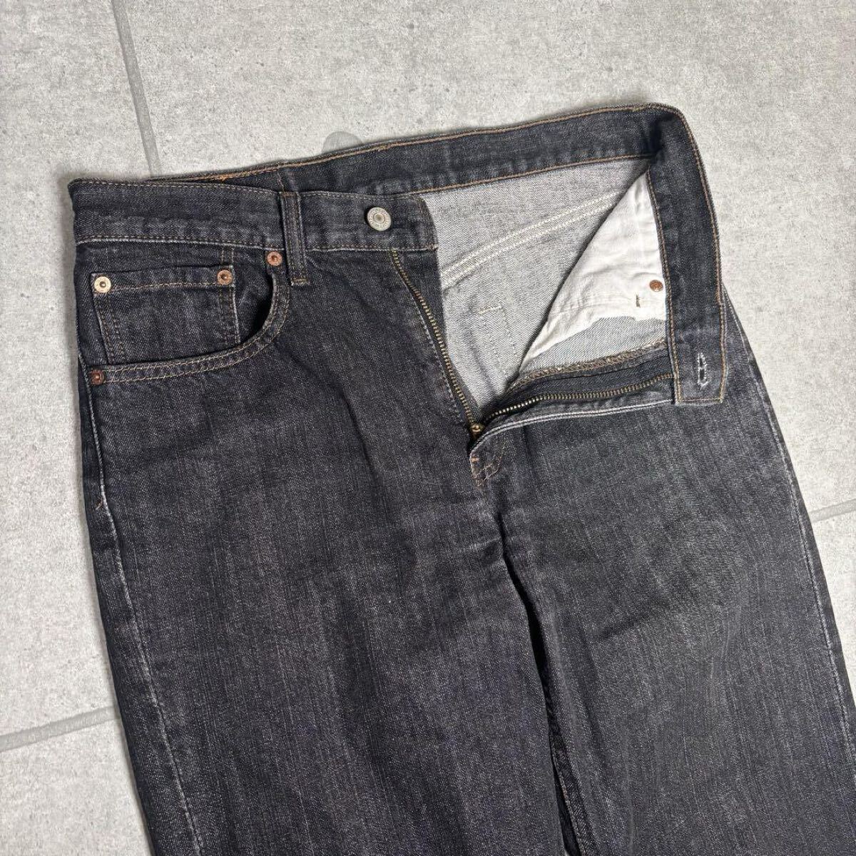 色残り抜群 Levi's 533 ブラックデニム 廃盤 先染め ストレート 色残り抜群 Levi's 533 ブラックデニム 廃盤 先染め ストレート