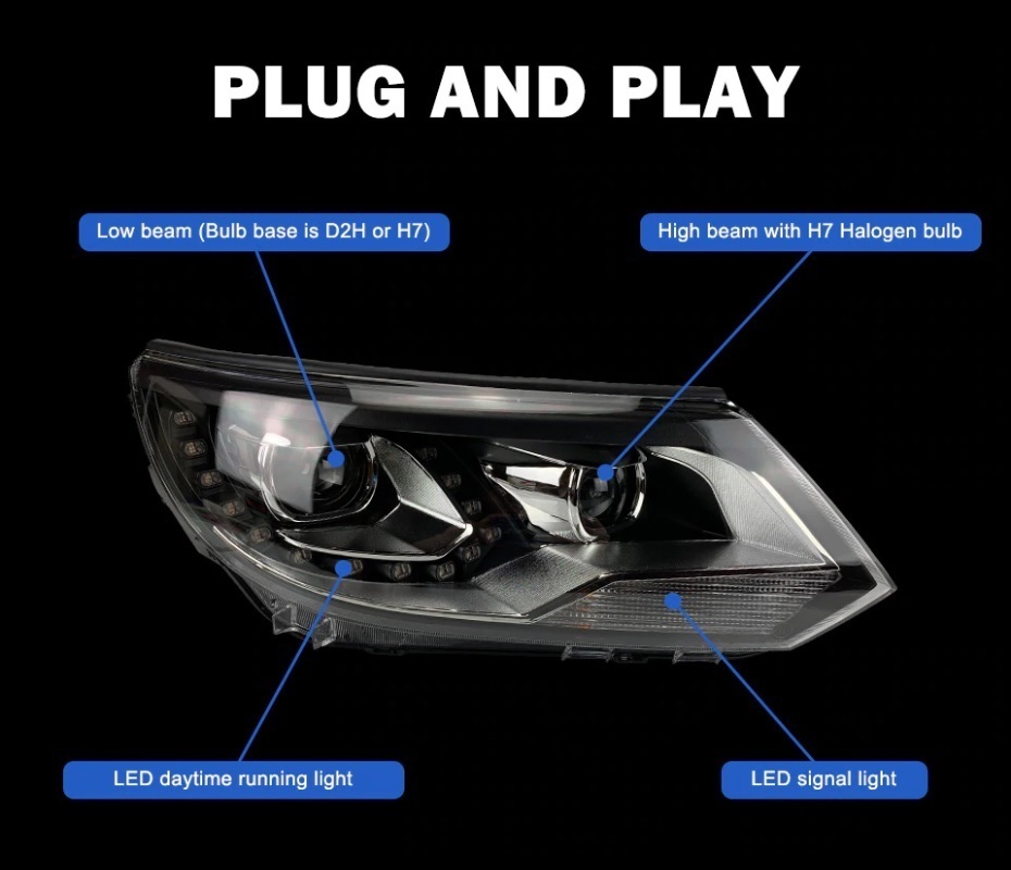 передняя фара Volkswagen Tiguan 5N LED TIGUAN '11-'16 поздняя версия прозрачный AKD