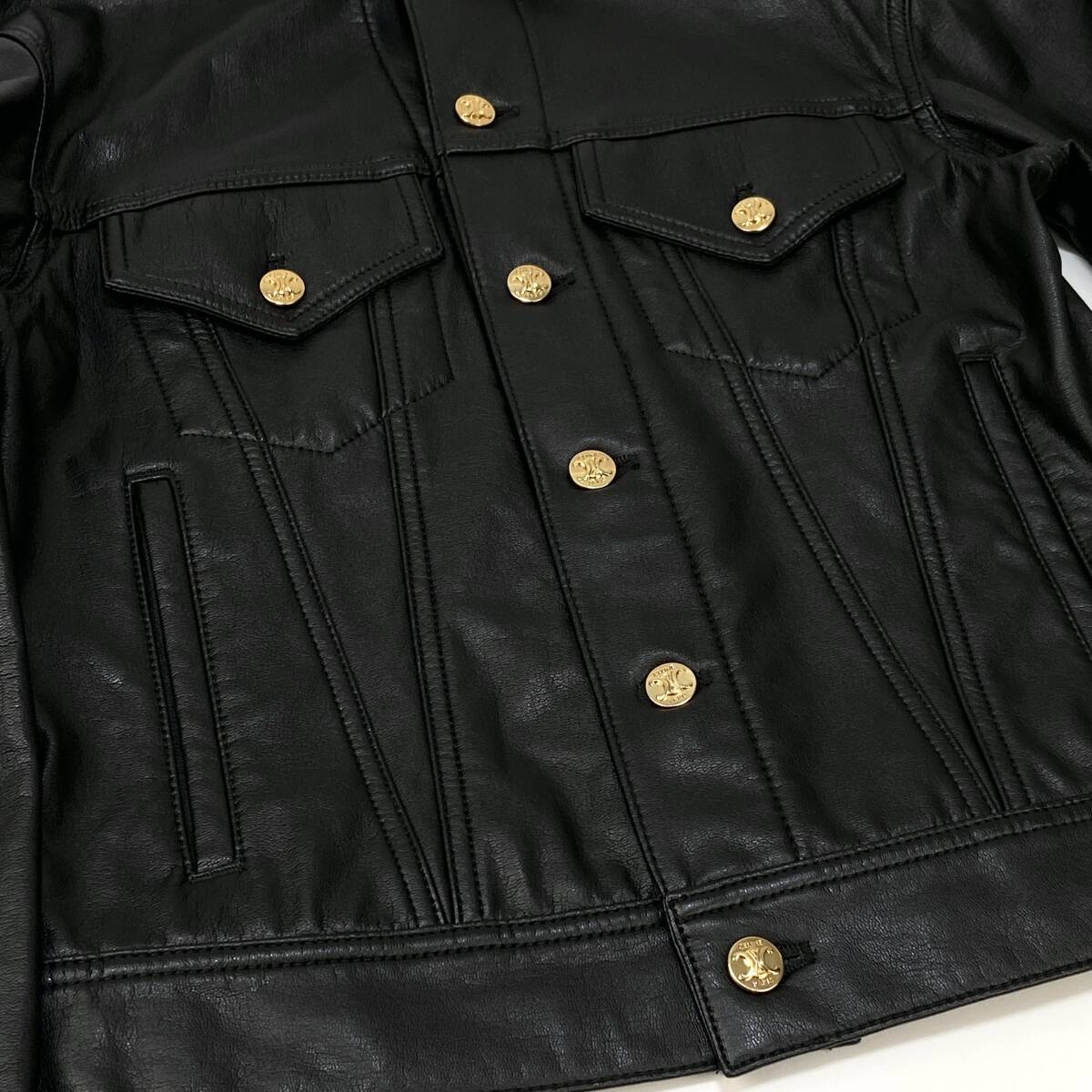極美品 CELINE by Hedi Slimane トラッカージャケット フェイク 極美品 CELINE by Hedi Slimane トラッカージャケット フェイク