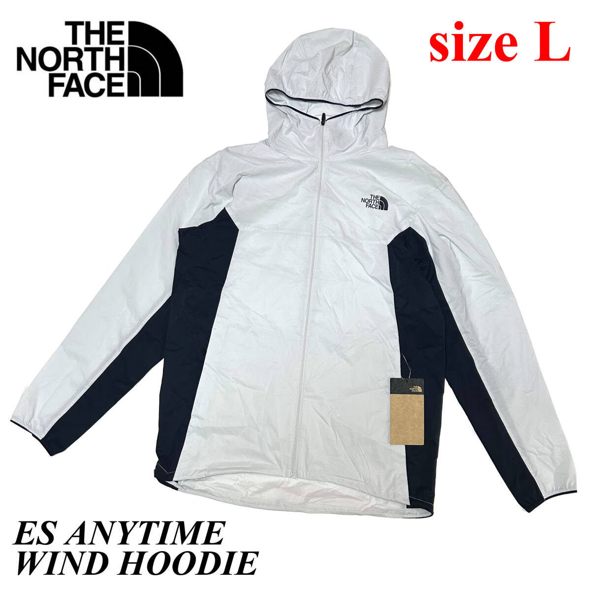 THE NORTH FACE NP72385Z ナイロンジャケット Lサイズ グレー グレー 新品 ノースフェイス Lサイズ ES エニータイム ウインドフーディ