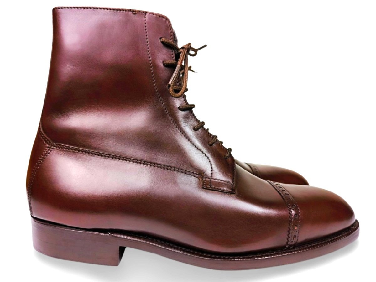 ★幻のレア?新品未使用★ シュナイダーブーツ　パドックブーツ　Bracken ダークブラウン　52ラスト　サイズ7.5　純正シューズBAG付屬