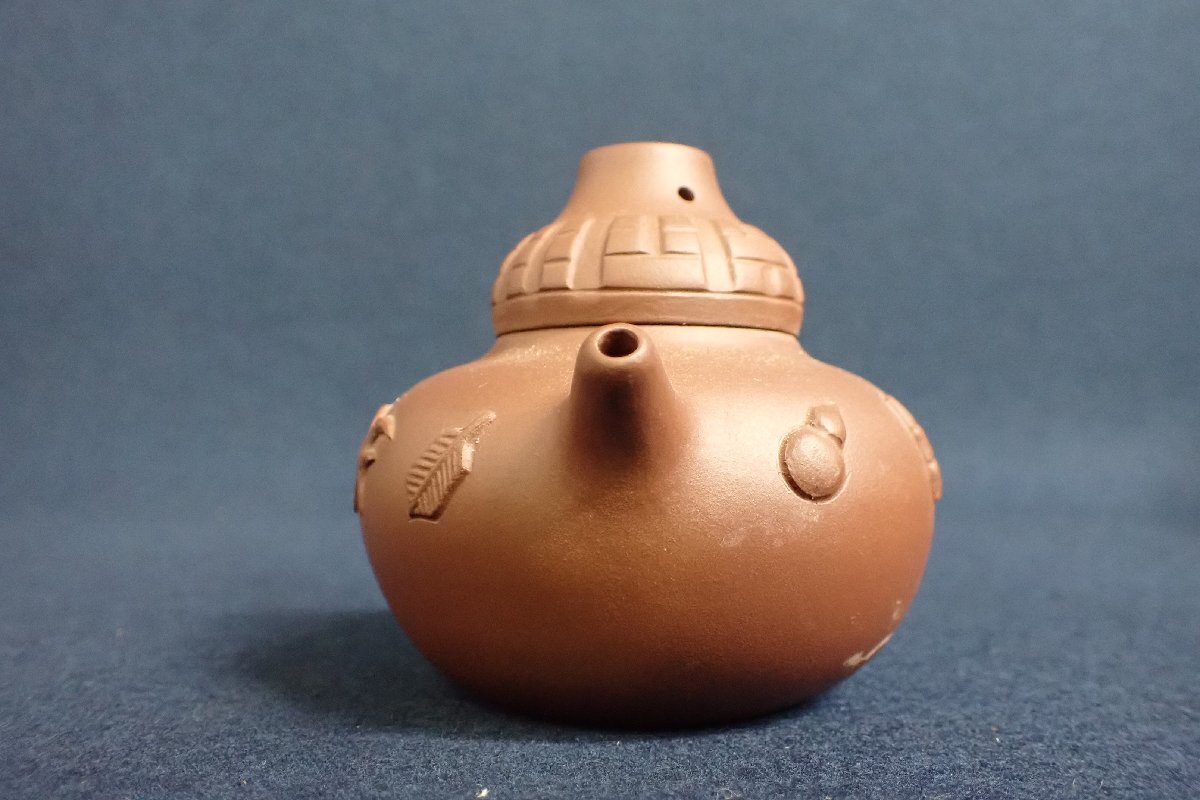 022803 煎茶道具 中国宜興 朱泥 茶器 急須 茶壺 在銘 銘有 蓋裏 022803 煎茶道具 中国宜興 朱泥 茶器 急須 茶壺 在銘 銘有 蓋裏