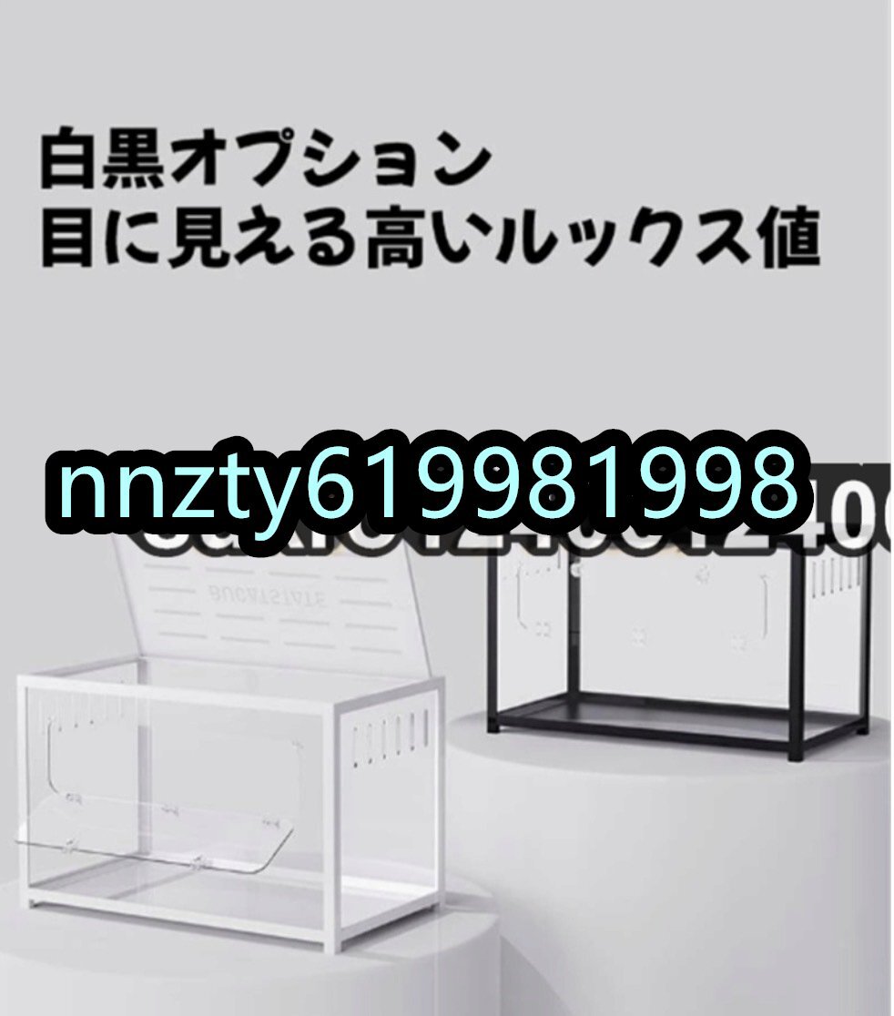 ハムスター ケージ キャスター付き 360度回転 800mm メタル制 クリア 2つ扉 透明 水槽タイプ 耐久性 組み立て簡単 飼育ケージ