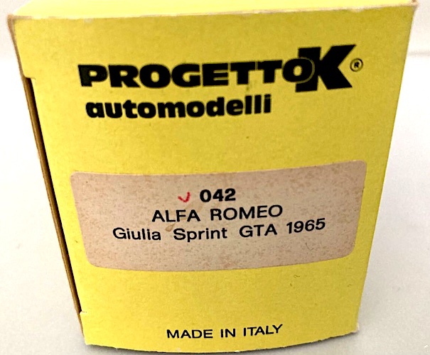 Ж プロゲット 1/43 アルファロメオ ジュリア スプリント GTA 1965 赤 Ж PROGETTO K Alfa Romeo Giulia Sprint GTA Red Ж Juliet Junior_画像7