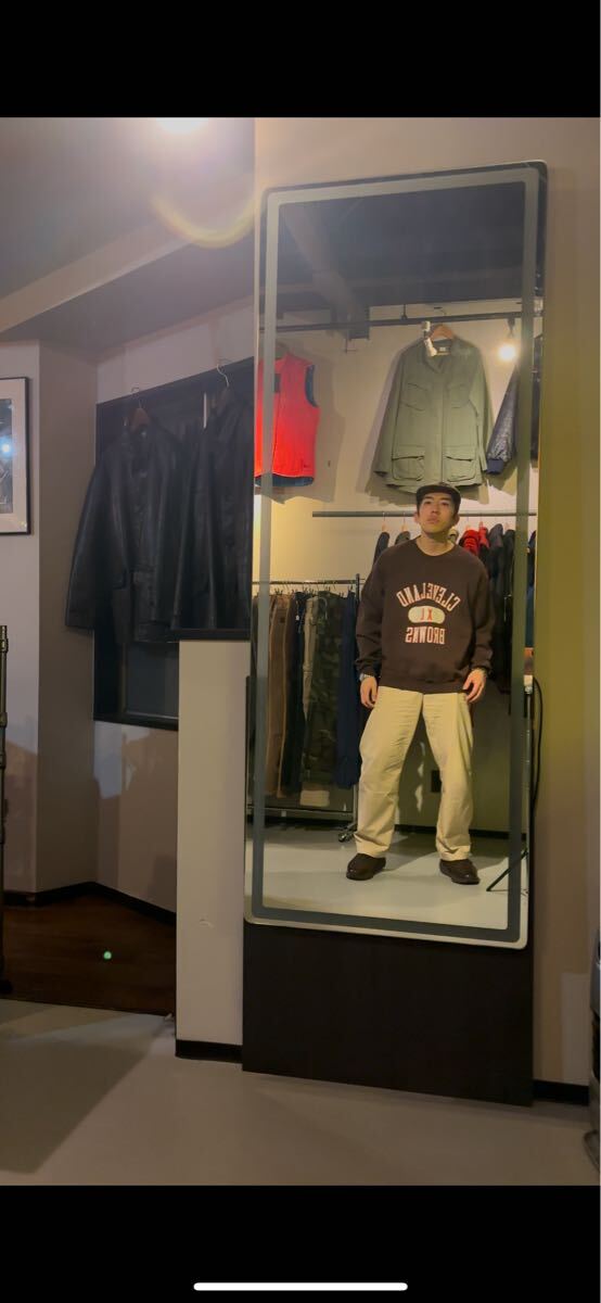 90s Russell CLEVELAND BROWNS Kapsel print sweat XL 90年代 ラッセル カプセルプリント 3段 スウェット トレーナー ブラウン トレーナー_画像10