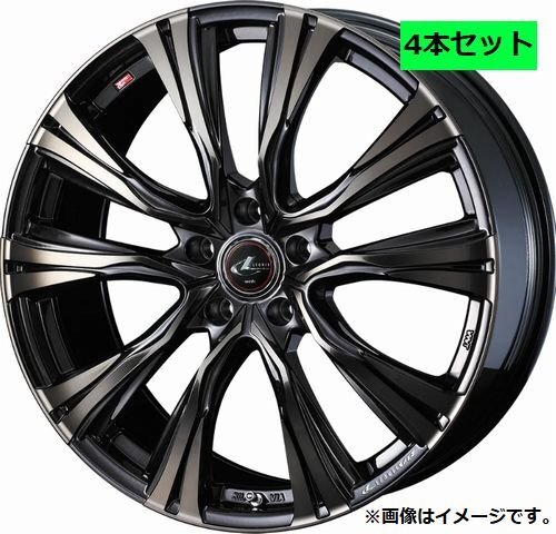 【個人宅発送可能】ウエッズ Weds 18X7.0J +47 5穴 PCD100 PBMC/TI ホイール 4本セット LEONIS VR レオニス・ブイアール (41261)