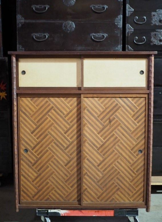 昭和レトロな茶水屋箪笥 昭和中期　古録展 送料別 Lサイズ　中古 品番S10395