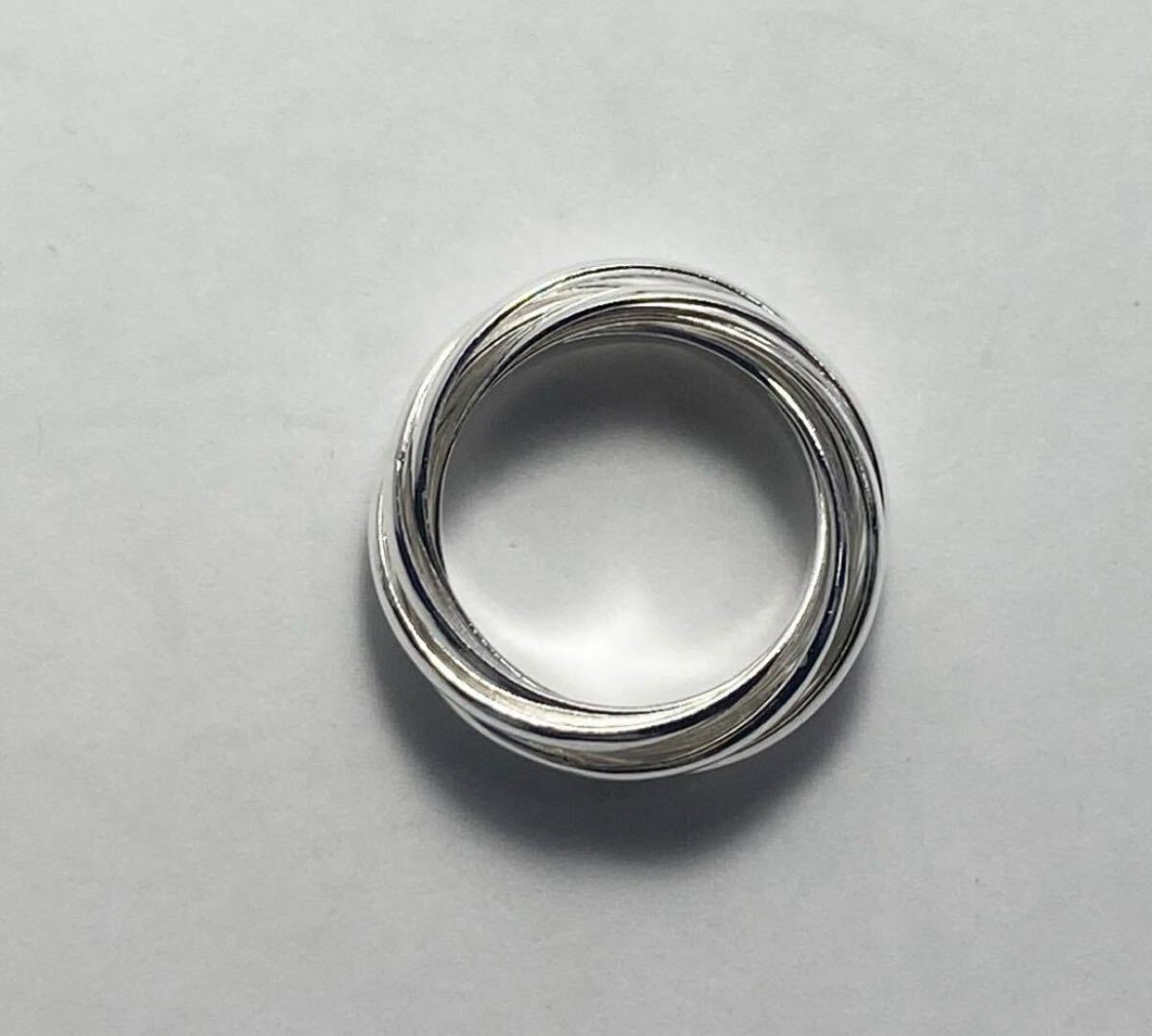 LME7な-9け4 七連2ミリ　トリニテ?！ˉ攻咯`リングシルバー925リング　ジュエリー19號け4m