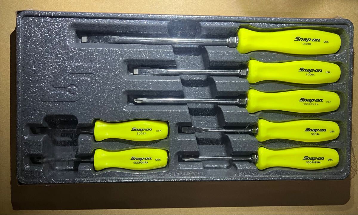 Snap-on スナップオン SDDX70A 舊グリップドライバーセット イエロー
