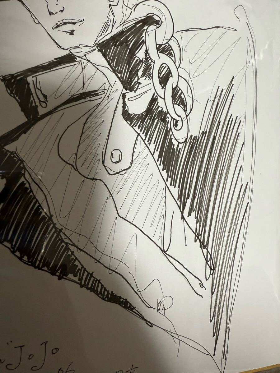 超希少」ジョジョの奇妙な冒険 荒木飛呂彦 空条承太郎イラスト 超希少」ジョジョの奇妙な冒険 荒木飛呂彦 空条承太郎イラスト