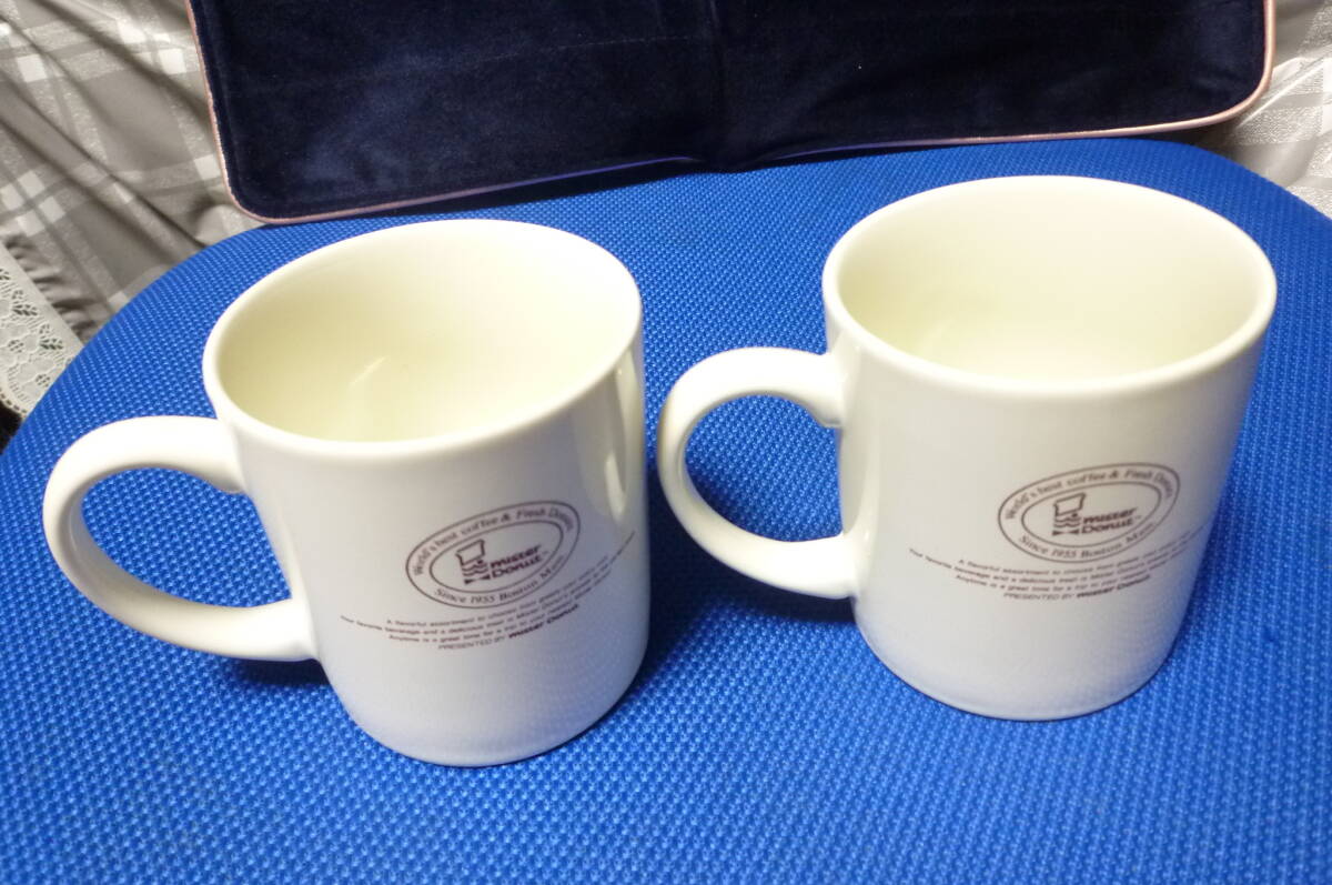★即決★　ミスタードーナツ 　ミスド 　2個　オリジナル　コーヒーカップ 　マグカップ　茶色ロゴ　 昭和レトロ 　未使用