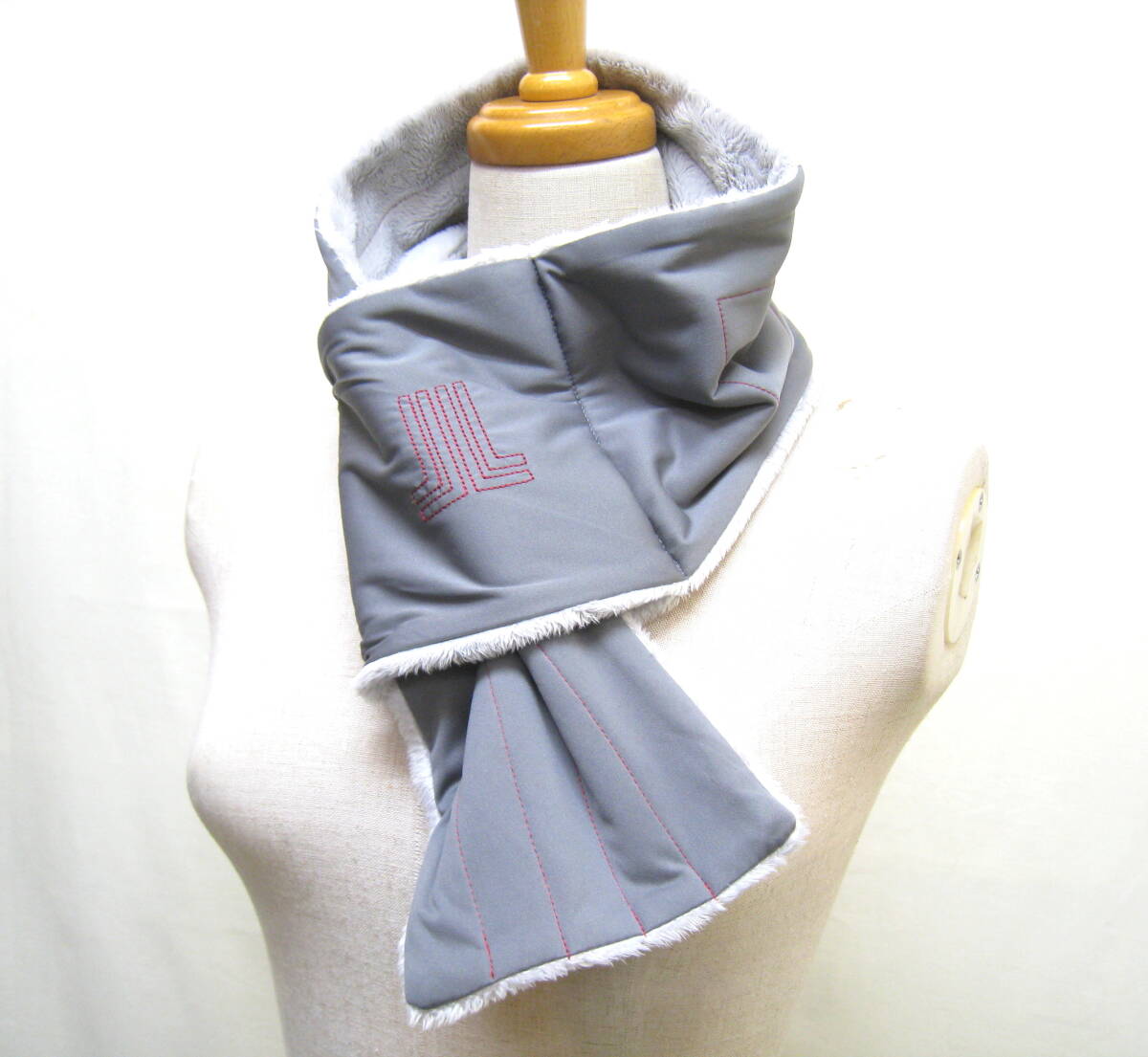 美品◆LANVIN SPORT ランバン スポール 裏フリース マフラー _画像1