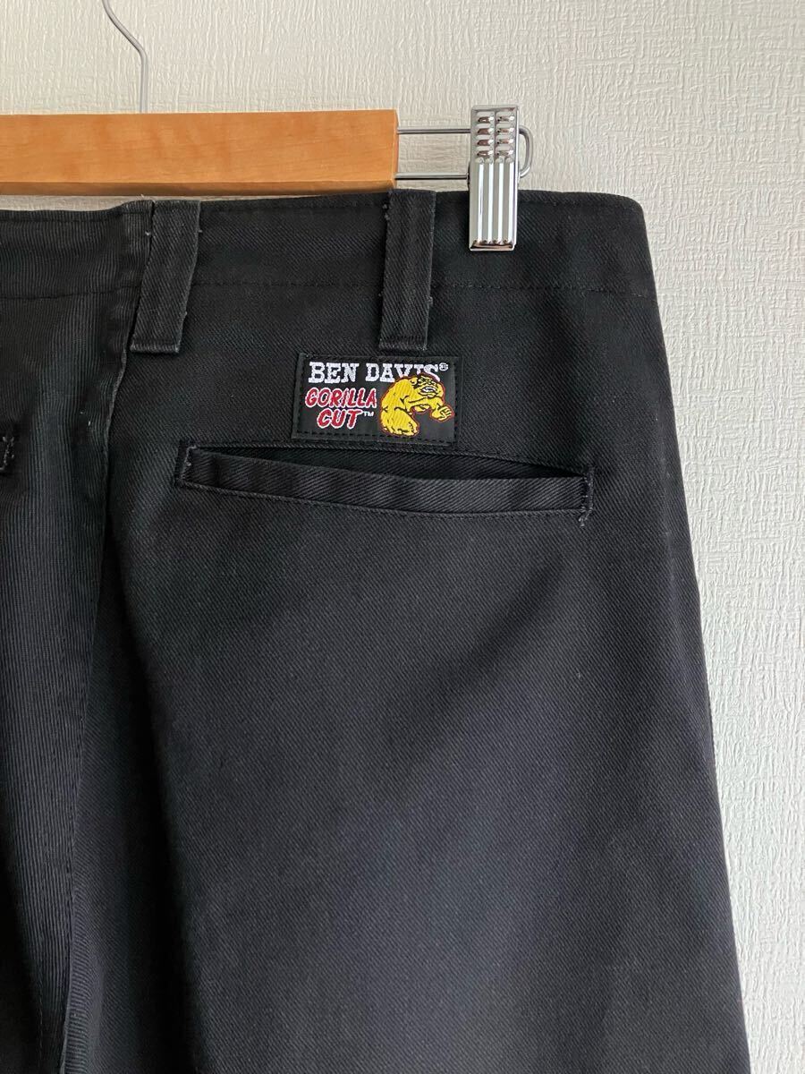 GORILLA CUT】BEN DAVIS フリスコパンツ W30 ブラック ワーク GORILLA CUT】BEN DAVIS フリスコパンツ W30 ブラック ワーク