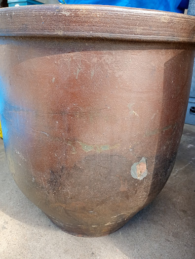 ☆《引き取り限定》水瓶 大型/水鉢 睡蓮鉢 メダカ鉢 陶器 ☆《引き取り限定》水瓶 大型/水鉢 睡蓮鉢 メダカ鉢 陶器