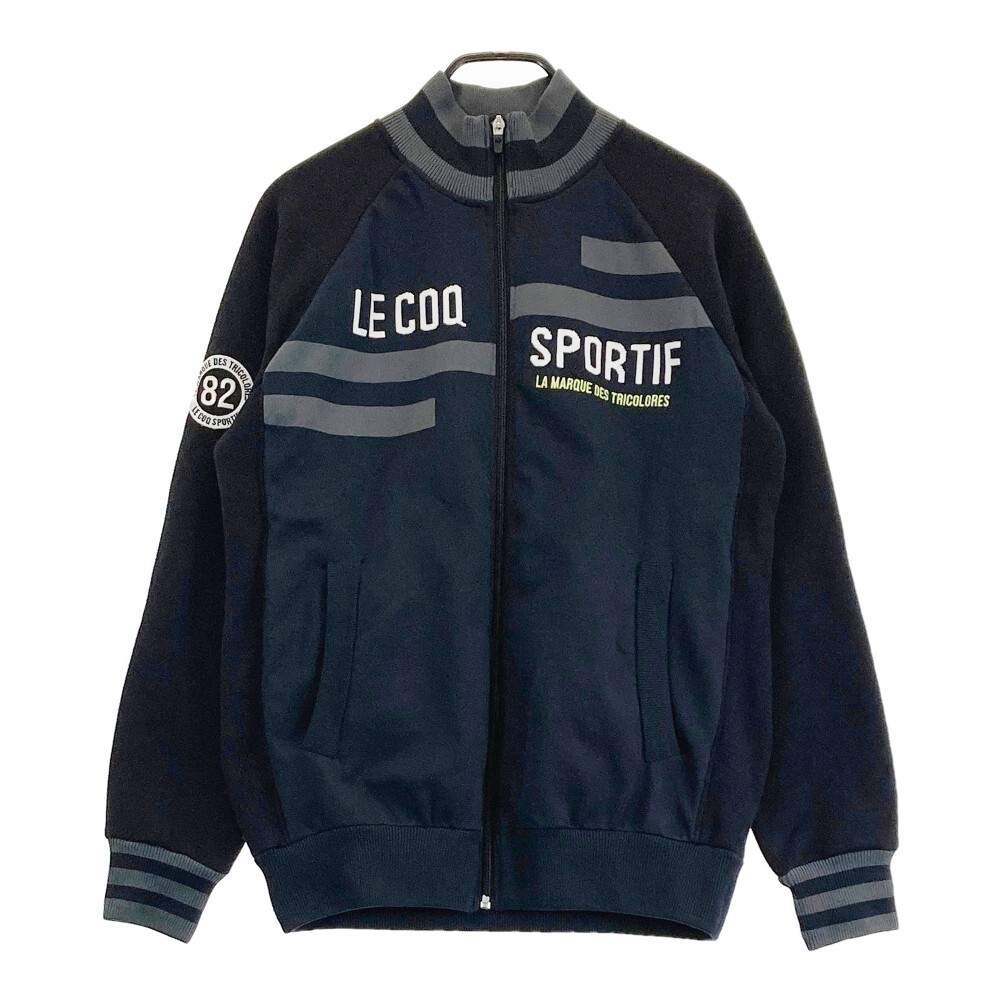 LECOQ GOLF ルコックゴルフ 裏ボア 長袖 ニット ジップジャケット ブラック系 L [240101183213] ゴルフウェア メンズ