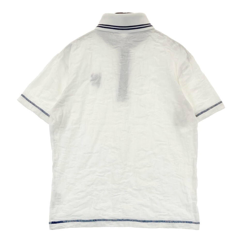 VIVA HEART ビバハート 半袖ポロシャツ ボタンダウン 総柄 ホワイト系 50 [240101362912] ゴルフウェア メンズ_画像2