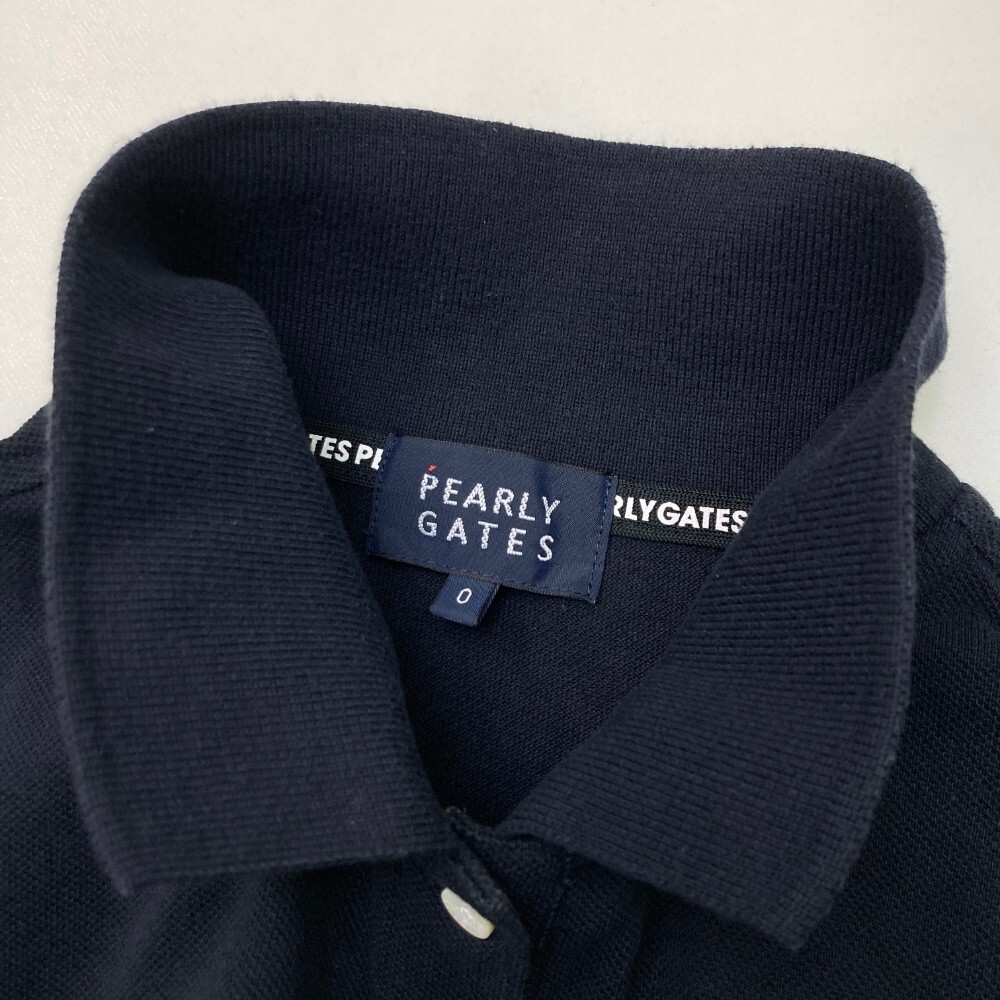 PEARLY GATES パーリーゲイツ 半袖ポロシャツ ニコちゃん ネイビー系 0 [240101155581] ゴルフウェア レディース
