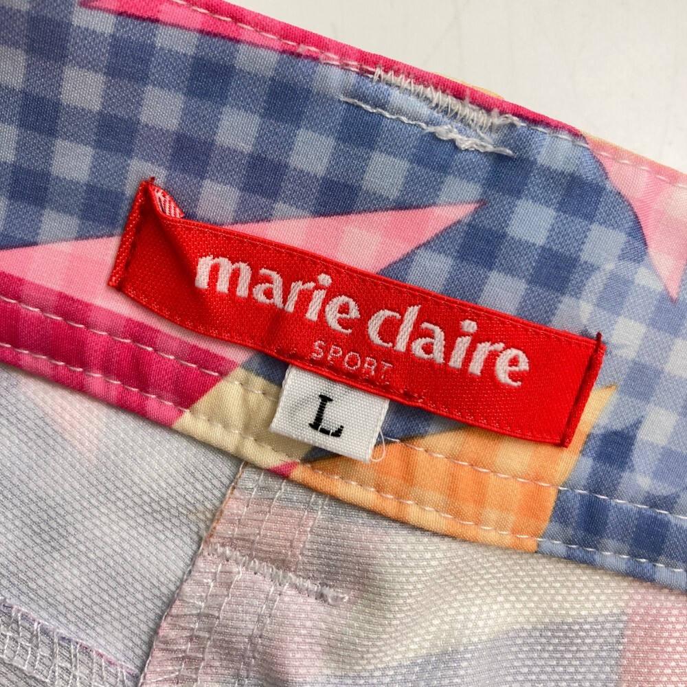 marie claire sport マリクレール スポール クロップドパンツ 総柄 ブルー系 L [240101045281] ゴルフウェア レディース