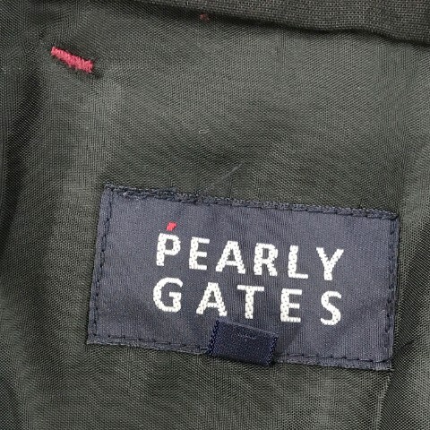 PEARLY GATES パーリーゲイツ ウール混 ストレッチパンツ チェック柄 レッド系 3 [240001733024] ゴルフウェア メンズ