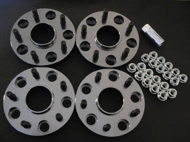 マークⅡ マーク2 JZX100 JZX90 ハブリング一体成型ワイドトレッドスペーサー1台分 ワイトレ フロント16mm リア22mm厚 ナット付き