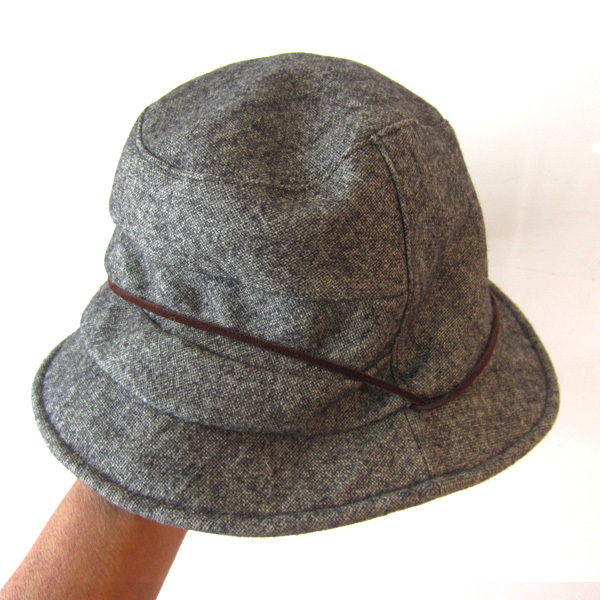 美品　Artwork Blue／アートワークブルー★　ビーズ付きクロッシェハット　グレー_画像3