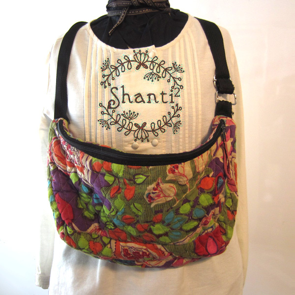 美品 shanti2/シャンティシャンティ★ 可愛いプリントのショルダーバッグ A4可_画像2