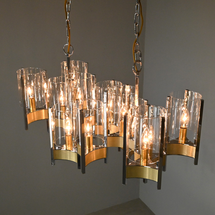  редкий Италия Gaetano Sciolari люстра 12 лампа 70 годы Vintage /kasi-naFlos artemide Fontana Arte geo ponti