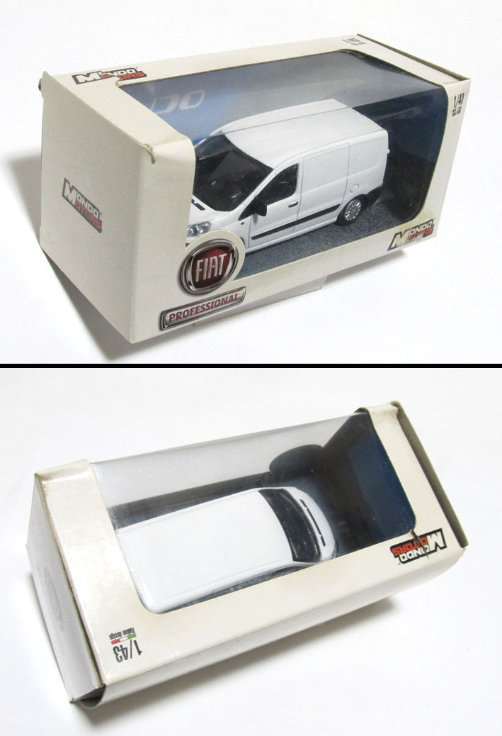 A★絶版！★Mondo Motors 1/43★ フィアット スクード バン ホワイト 2006-2016年 ★ Fiat Scudo VAN ★ 日本未入荷_画像8
