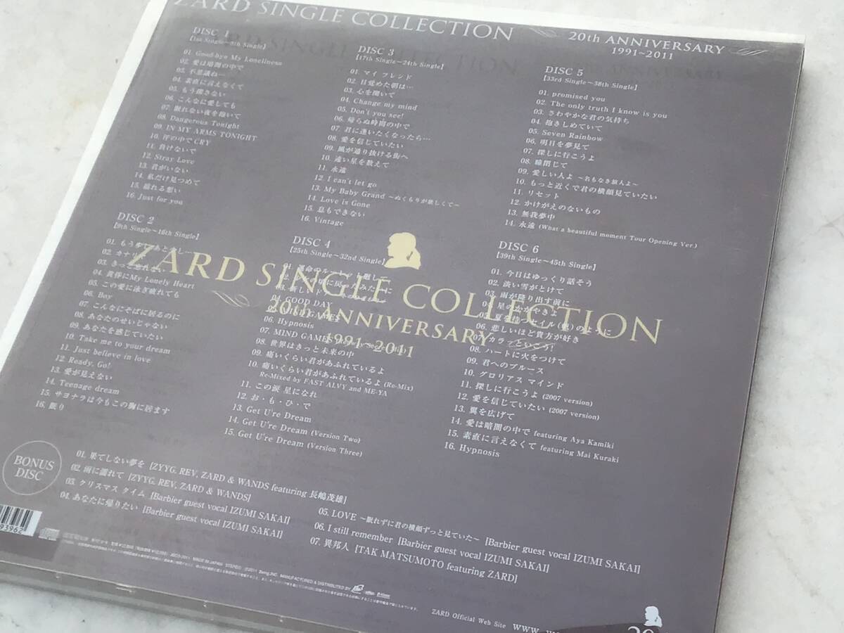 ZARD CD ZARD SINGLE COLLECTION 20th ANNIVERSARY 1991~2011 ZARD CD ZARD SINGLE COLLECTION 20th ANNIVERSARY 1991~2011