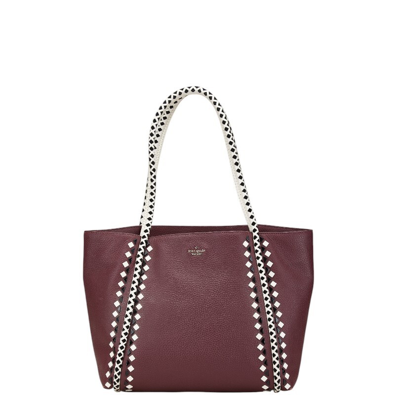 ケイトスペード ハンドバッグ トートバッグ ワインレッド ホワイト ブラック レザー レディース Kate Spade 