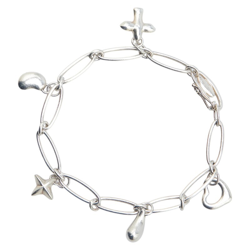 ティファニー 5チャーム ブレスレット SV925 シルバー レディース TIFFANY&Co. 【中古】