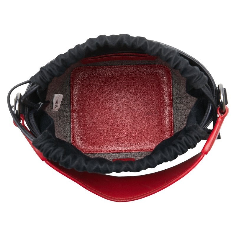 エム シー エム シュタッド ローデン ハンドバッグ ショルダーバッグ 2WAY グレー ブラック ウール キャンバス レザー MCM 【中古】