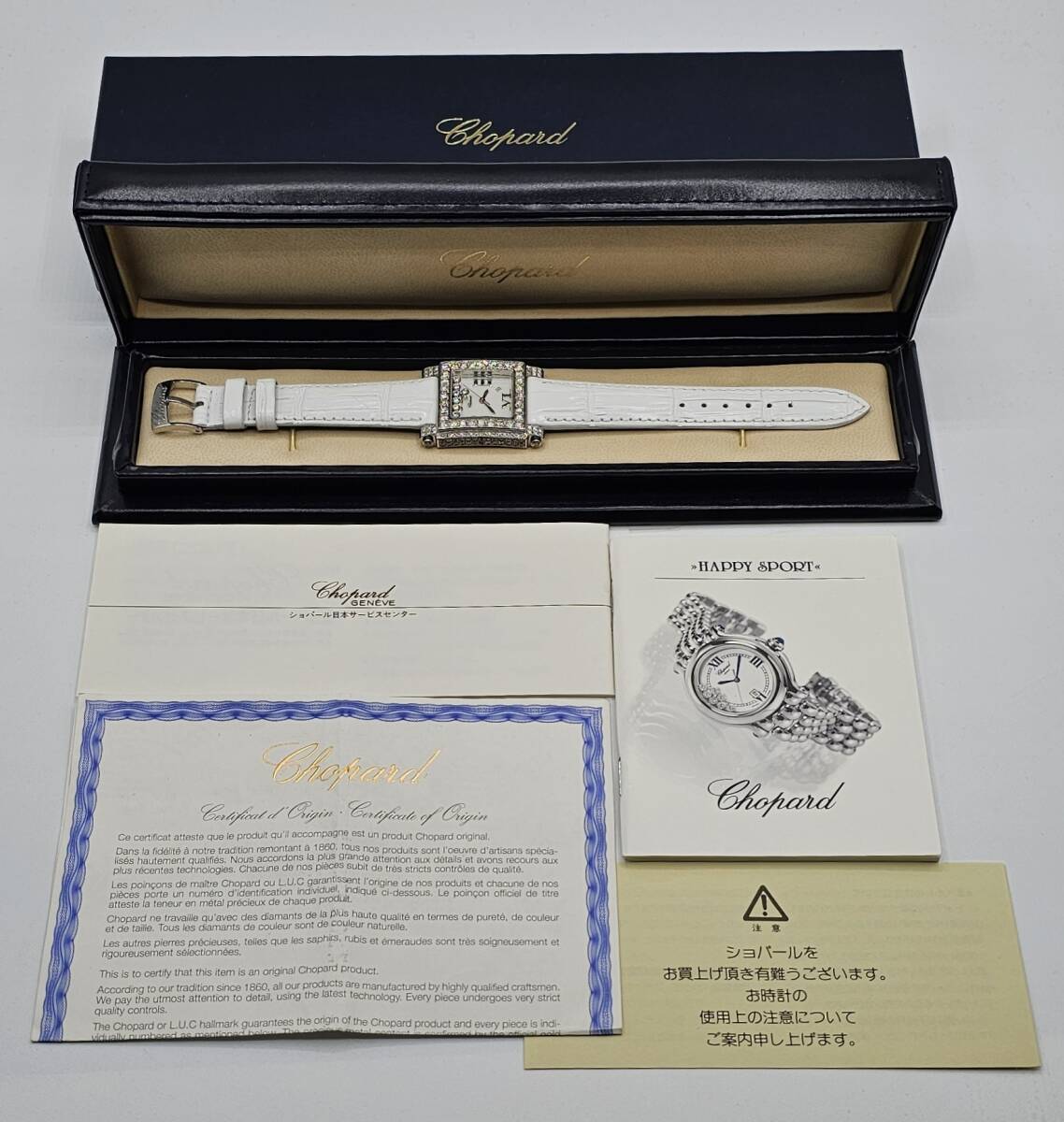 參考価格498萬円ショパールハッピースポーツアフターダイヤ Chopard happysports レディース腕時計７Pダイヤ文字盤?新品同様