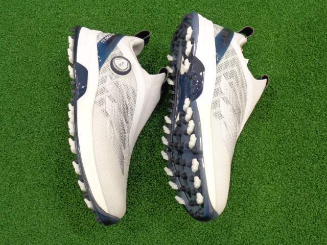GK栄三越■ 119 【新品】アディダス◆AD25SS◆ADIZERO ZG BOA◆26.5cm◆JI0863◆ホワイト×ネイビー×グレー◆スパイクレスシューズ◆軽釸??