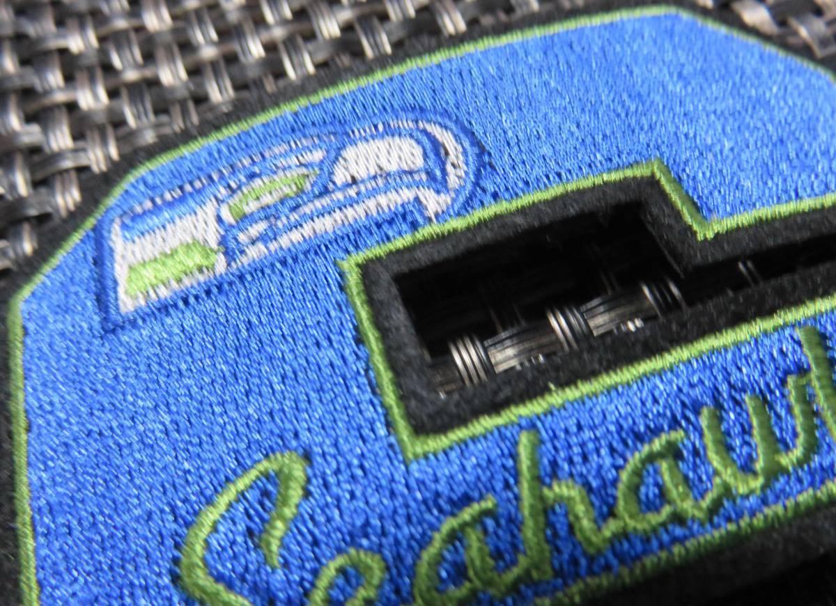 『青緑Sデカロゴ』激渋◆NFL シアトル・シーホークス Seattle Seahawks 刺繍ワッペン◎アメフト アメリカンフットボール◆■衣類・洋服DIY