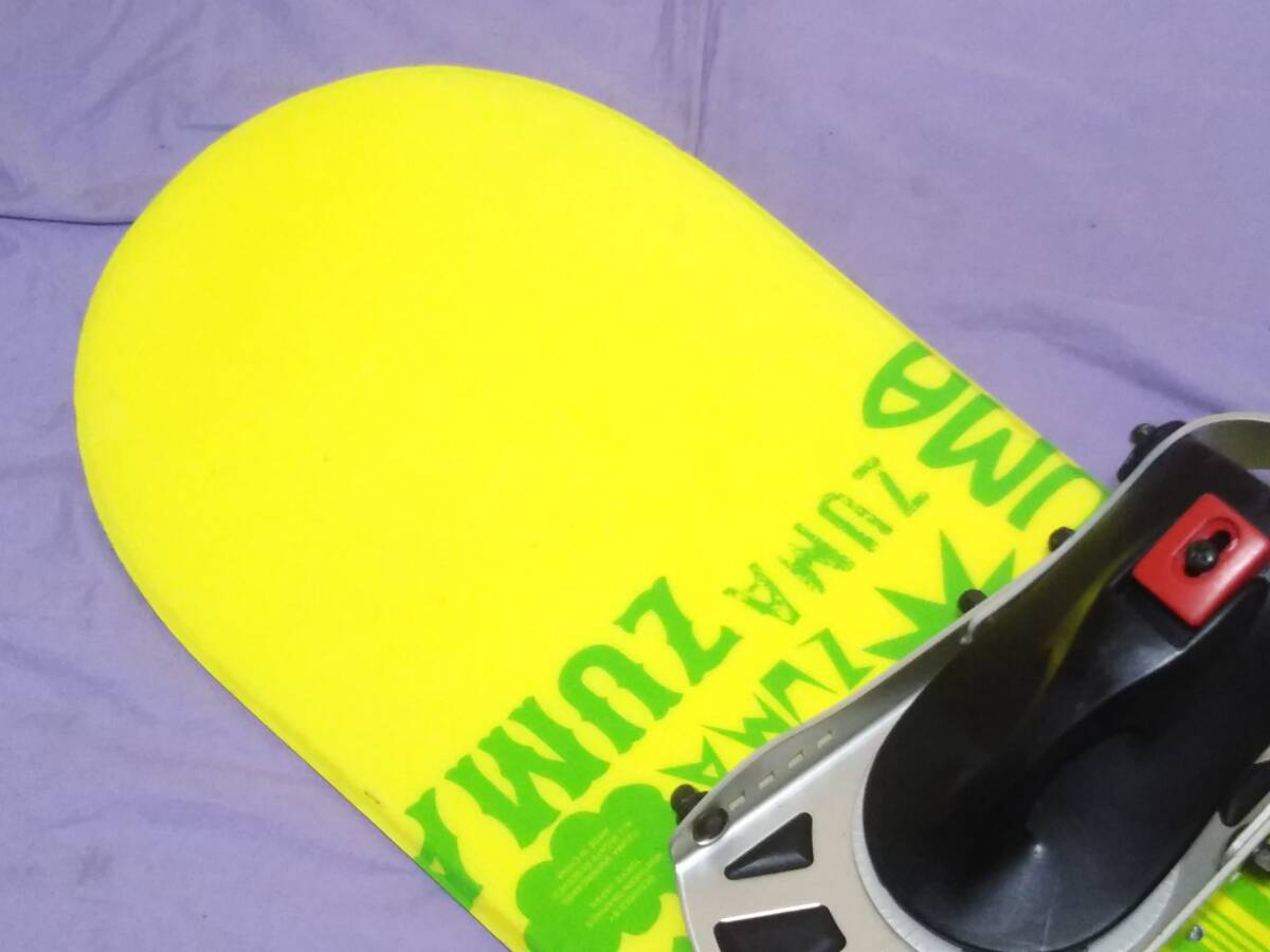 ★ZUMA ツマ/TYPOS タイポス/スノーボード板/153cm/イエロー/ビンディング付き/NAKED/ストラップなし/スノボケース付き/現(xiàn)狀渡し