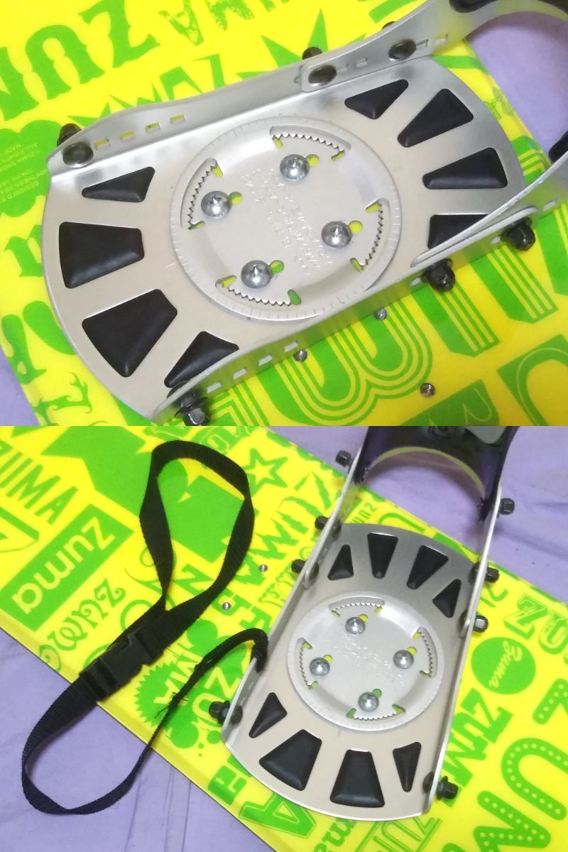 ★ZUMA ツマ/TYPOS タイポス/スノーボード板/153cm/イエロー/ビンディング付き/NAKED/ストラップなし/スノボケース付き/現(xiàn)狀渡し