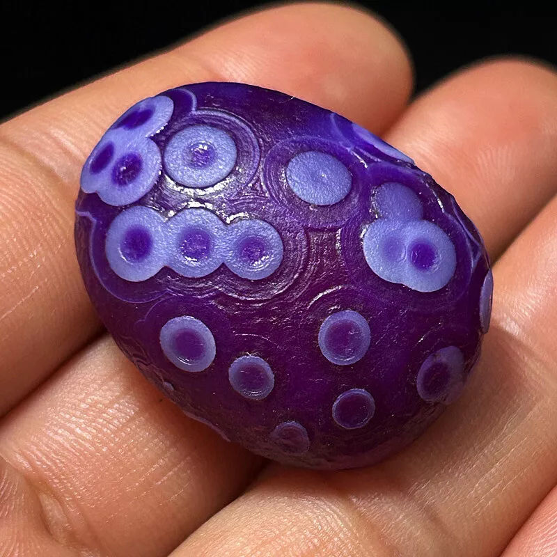 ゴビ瑪瑙 原石 ゴビアゲート パープル 天眼 鉱物 24.5g S1025