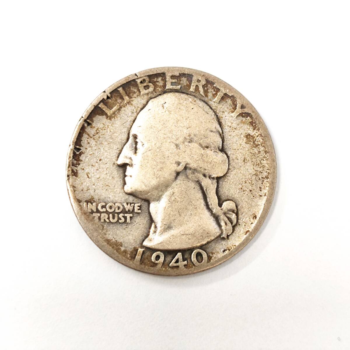 7328⑤【現状品☆アメリカ / 1940年 25セント硬貨】クォーター