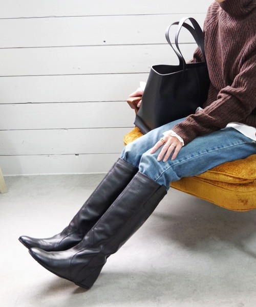 Fabio Rusconi」 ロングブーツ 36 ブラック レディース(23.0cm Fabio Rusconi」 ロングブーツ 36 ブラック レディース(23.0cm