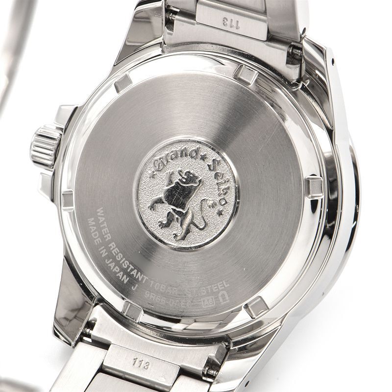 グランドセイコー メンズ SBGE213 ヘリテージコレクション 9R66-0AE0 GMT カレンダー ブラック スプリングドライブ 腕時計 中古 送料無料_画像5