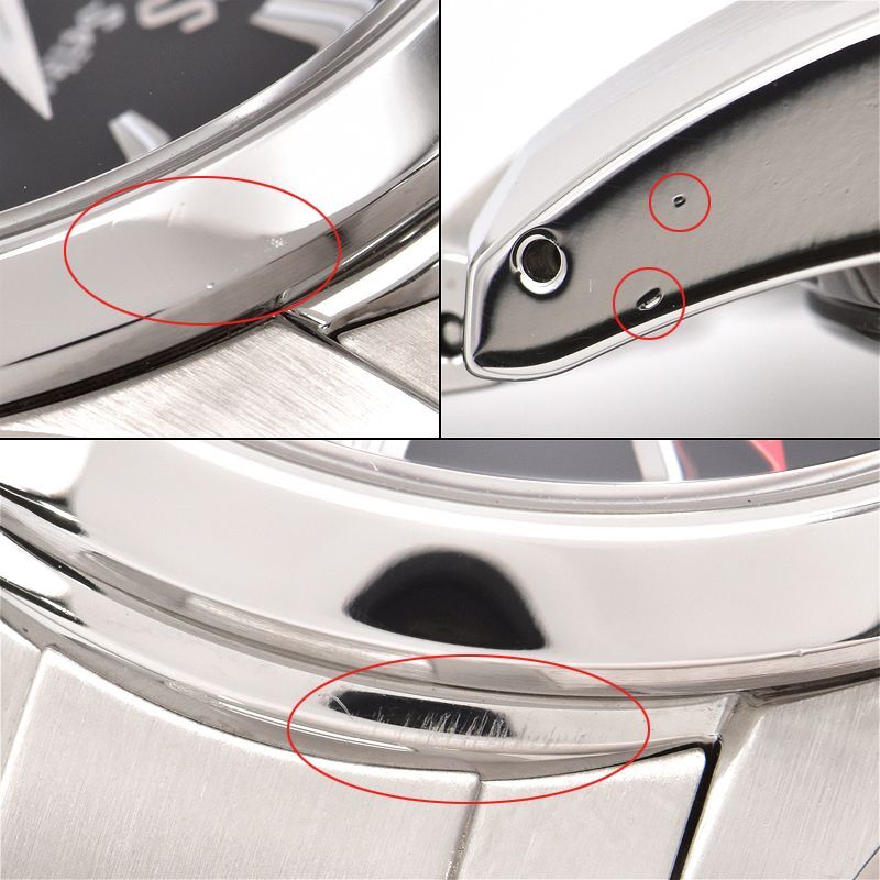 グランドセイコー メンズ SBGE213 ヘリテージコレクション 9R66-0AE0 GMT カレンダー ブラック スプリングドライブ 腕時計 中古 送料無料_画像6